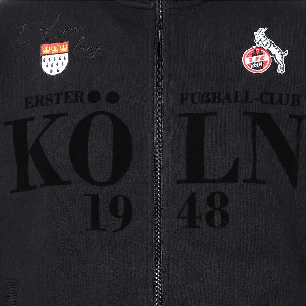 1. FC Köln Sweatjacke Schwarzerlenweg 4XL Schwarz, 4XL Schwarz