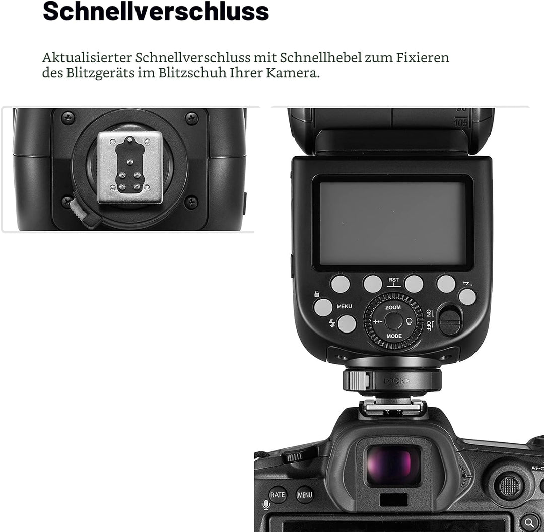 Godox TT685II-S TT685II S Kamera Blitzgerät für Sony, 2,4 G Wireless HSS GN60 Blitzgerät Kompatibel