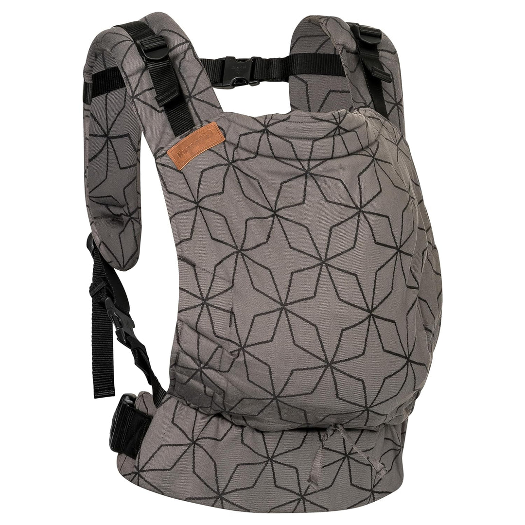 Hoppediz Buckle - 4-in-1 Babytrage für Neugeborene ab Geburt - Fullbuckle Tragehilfe mit 2 Schnallen