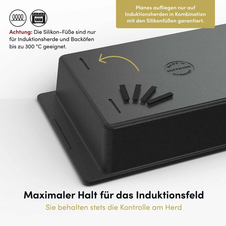 Hoffmann x CALLEkocht Aluminium-Handguss Bräter, 41x26 cm, Anthrazit, Induktionsgeeignet, Backofenfe