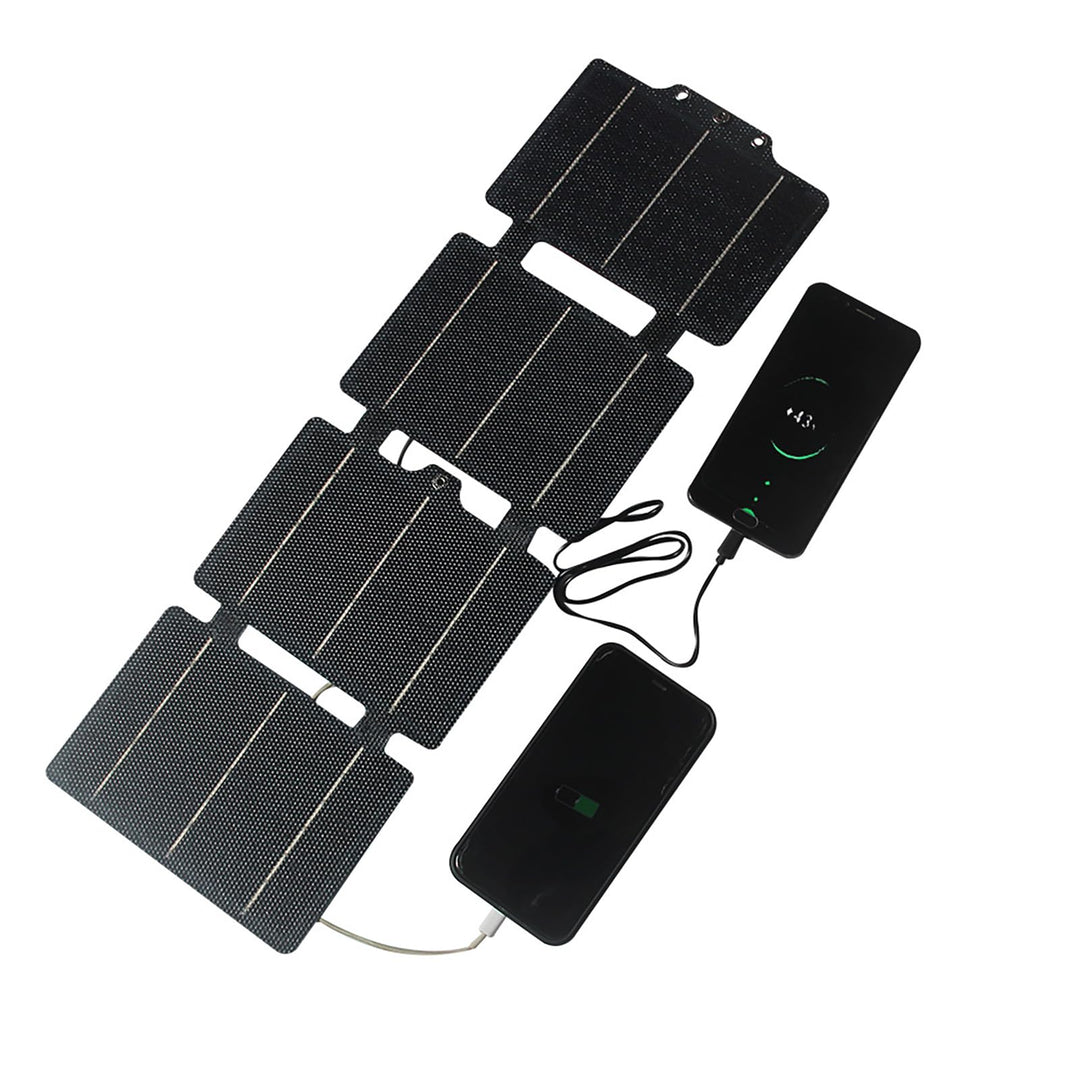 14W Faltbares Solarpanel, IPX6 Wasserfest ETFE, USB-A/Type-C 22% Effizienz, Kompatibel mit Telefon/S