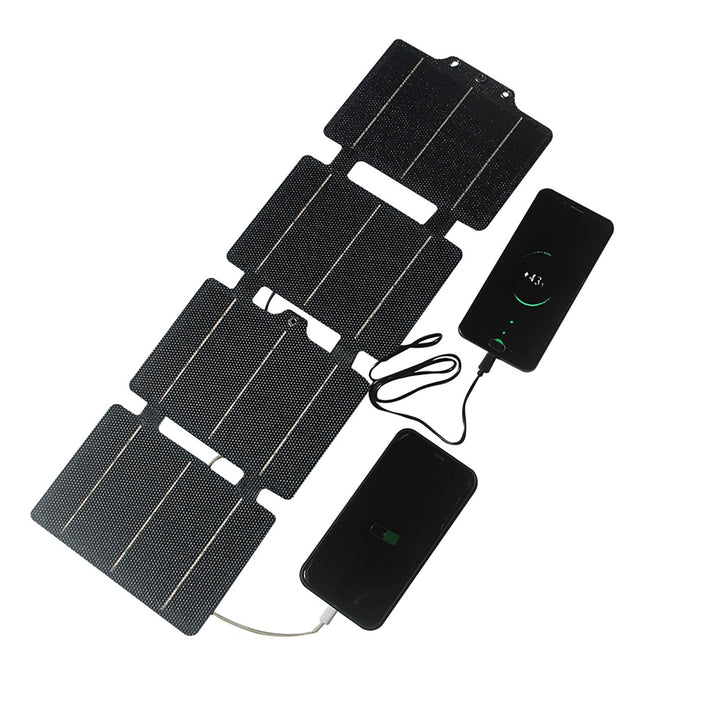 14W Faltbares Solarpanel, IPX6 Wasserfest ETFE, USB-A/Type-C 22% Effizienz, Kompatibel mit Telefon/S