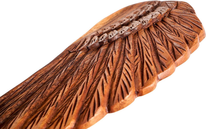 Windalf Celtic Wandbild Holzornament Arian 26 cm Engelsflügel Bohemian Dekor Wandrelief Handarbeit a