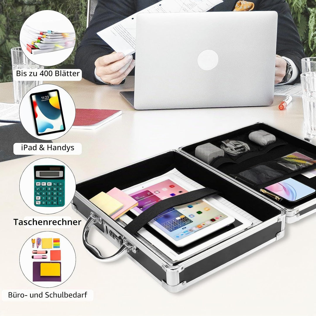 Klemmbrett A4 Ordner Klemmbrettmappe mit Deckel Metallplatten mit dicken taschen aus aluminium und a
