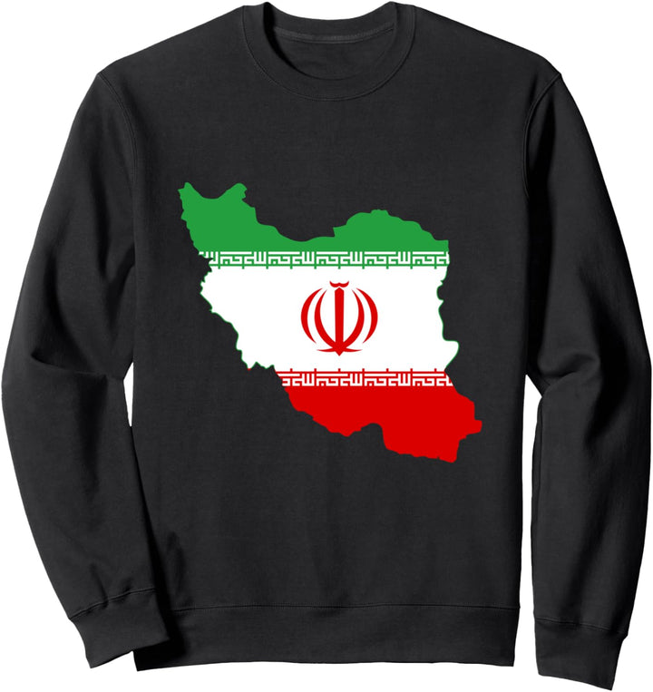 Umriss des Landes Iran auf der Flagge Sweatshirt