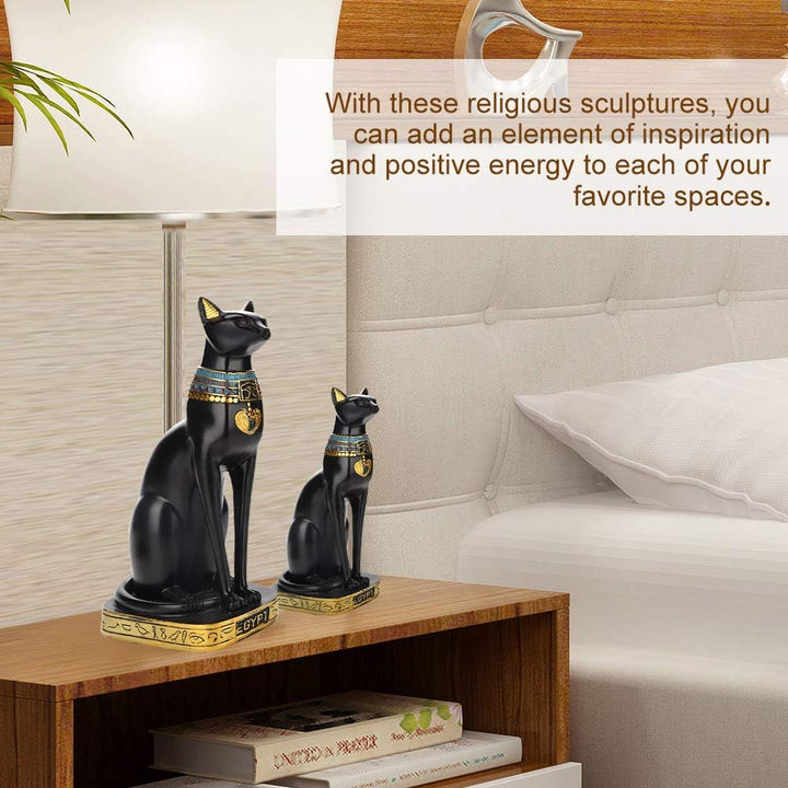 Mumusuki Ägyptische Katzen-Statue, Kunstharz-Sammelfigur, ägyptische Göttin, Katze, Dekorative Statu