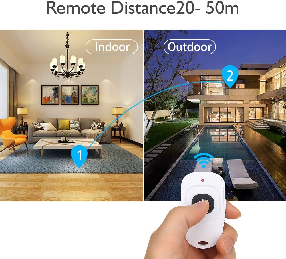 eMylo Smart Wireless RF Fernsteuerungsschalter 220V Relais 1000W Ein 1-Kanal-HF-Relaisschalter 90-25