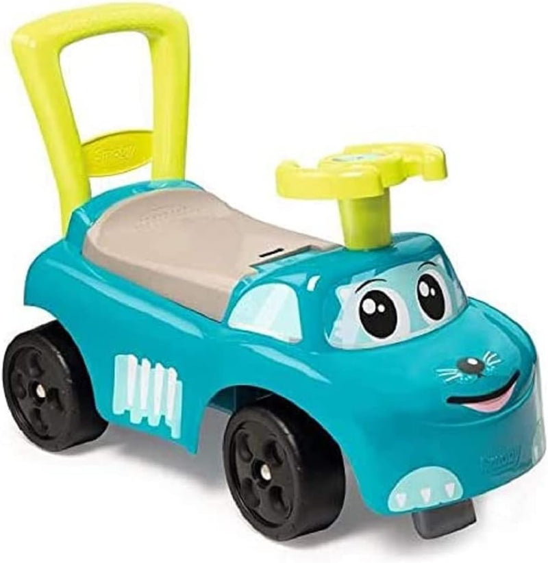 Smoby - Mein erstes Auto Rutscherfahrzeug - Kinderfahrzeug mit Staufach und Kippschutz, für drinnen