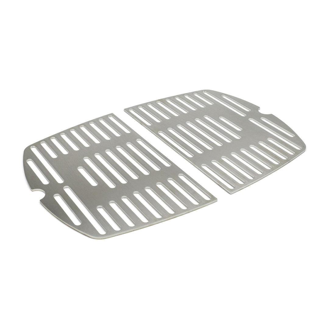 Edelstahl INOX Grillrost für die Weber Q1000 Baureihe | spülmaschinenfest - ZWEIGETEILT - Grillrost