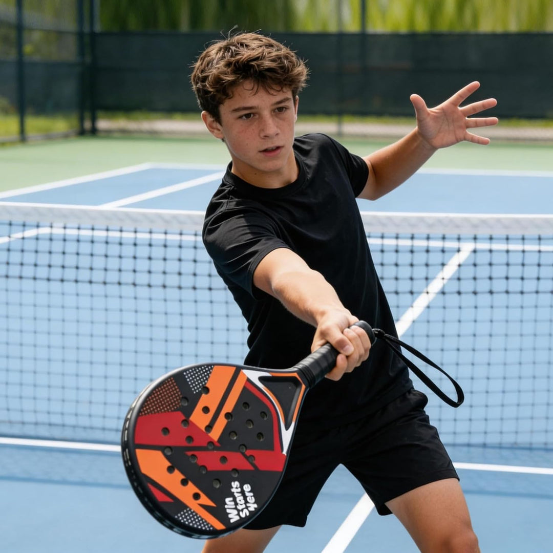 Padel Schläger Set - 2X Racket + 2X Bälle + Tasche, Padelschläger für Anfänger, Damen, Padel Racket