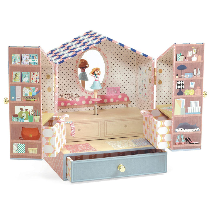 Djeco - Spieluhr Tinou Cajas, Mehrfarbig (36084), Bunt