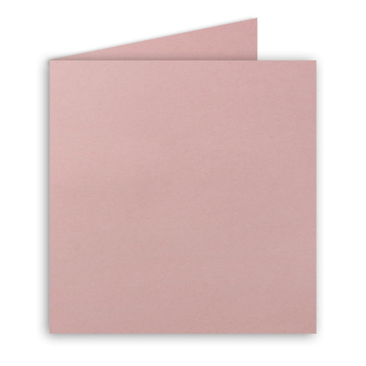 Quadratische Falt-Karten 15 x 15 cm - Altrosa (Rosa) - 500 Stück - formstabil - für Drucker geeignet