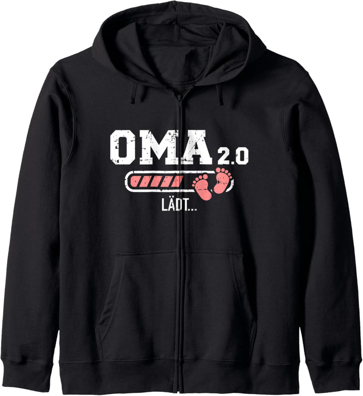 Zweifache Oma 2.0 lädt Zwillinge loading Kapuzenjacke