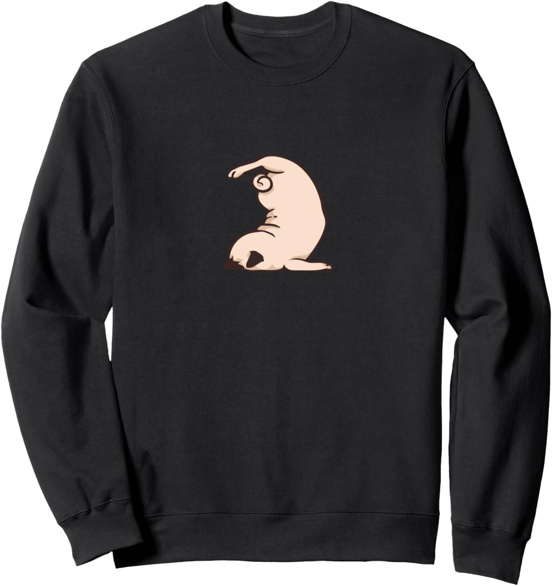 Chin Stand Pug Sweatshirt