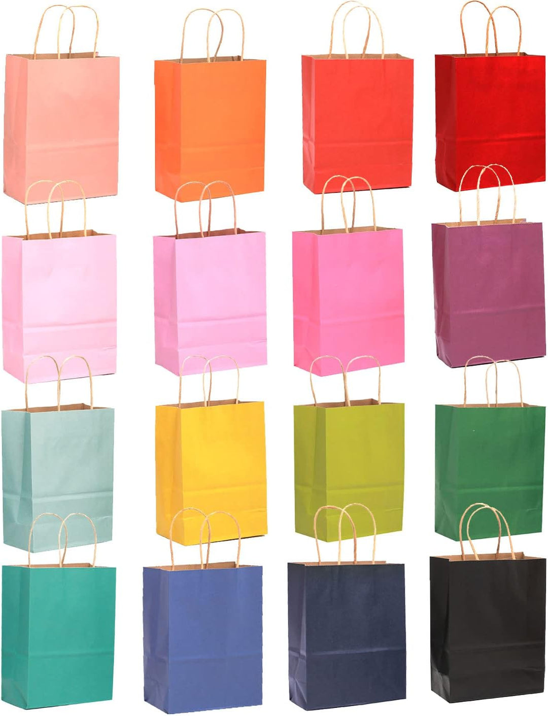 Gcardist Grosse 32Pcs Kraftbeutel Mit Griffen 33x26x13cm Geschenktaschen 16 Verschiedene Senior Farb
