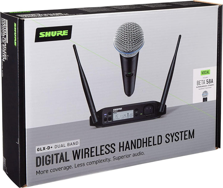 Shure GLXD24+/B58 Dual Band Pro Digitales kabelloses Mikrofonsystem für Kirche, Karaoke, Gesang – 12