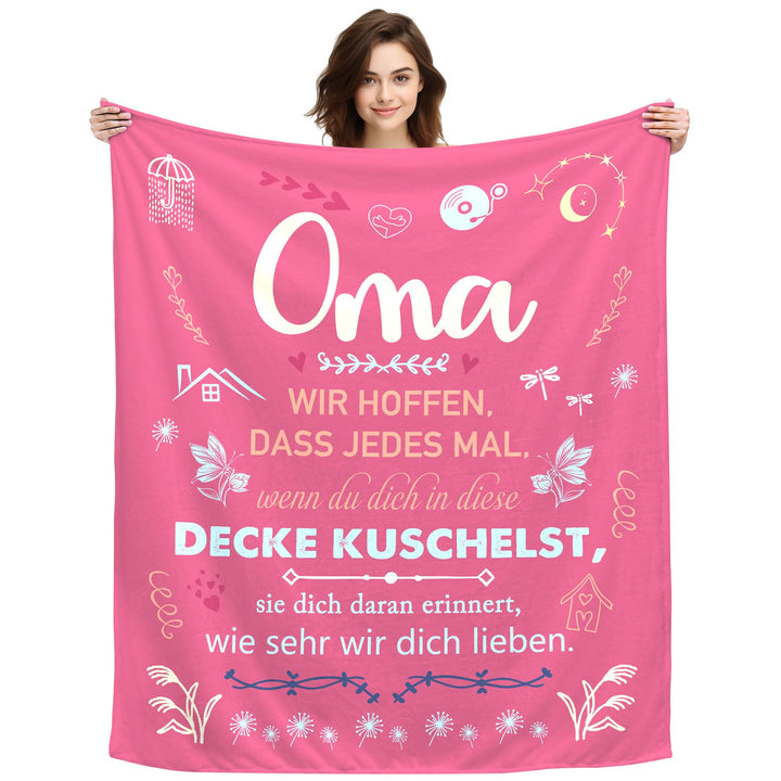 Original Renteneintritt Geschenke für Oma Frauen Kuscheldecke Geschenke für Grossmutter Weihnachten
