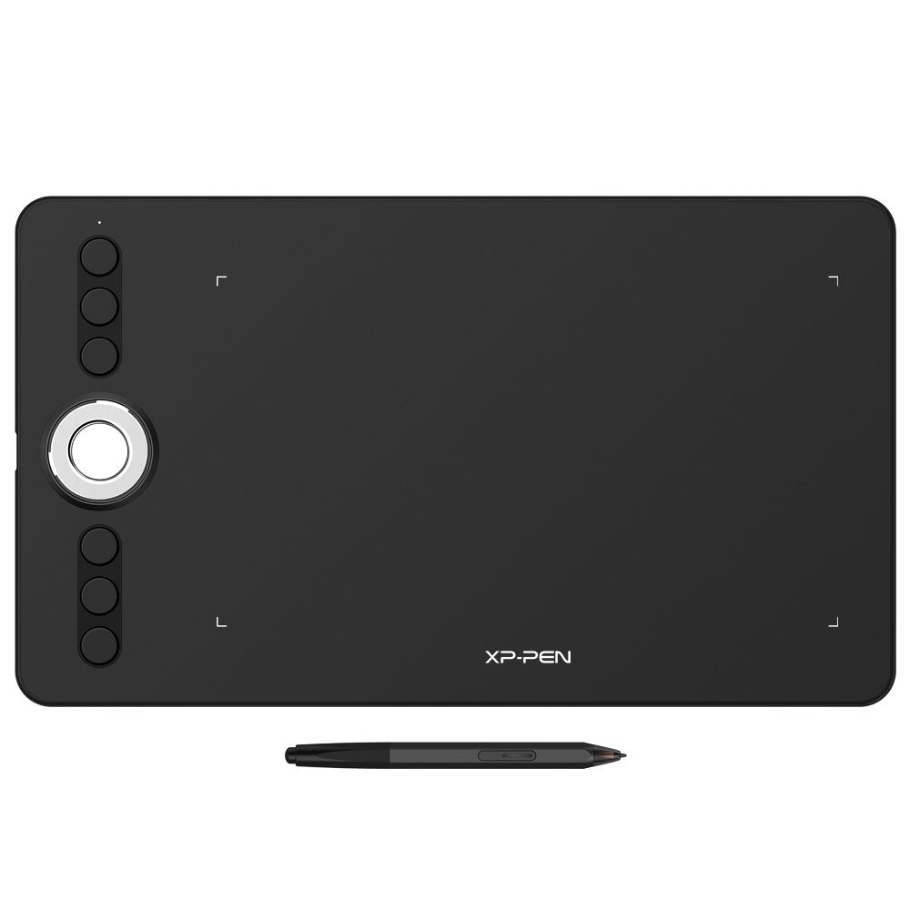 XP-PEN Deco 02 Grafiktablet 10" x5,63 Zeichentablett, 6 Schnellzugriffstasten und 1 Drehrad,Stift mi