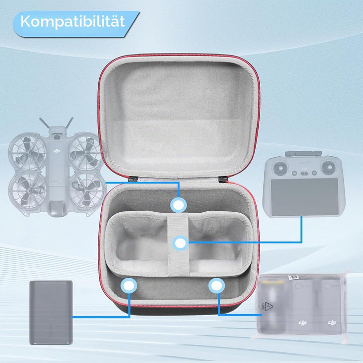 RLSOCO Tasche für DJI Neo 2 Fly More Combo,Fit Neo 2 Zubehör: 4K-Drohne mit Kamera, Fernsteuerung RC