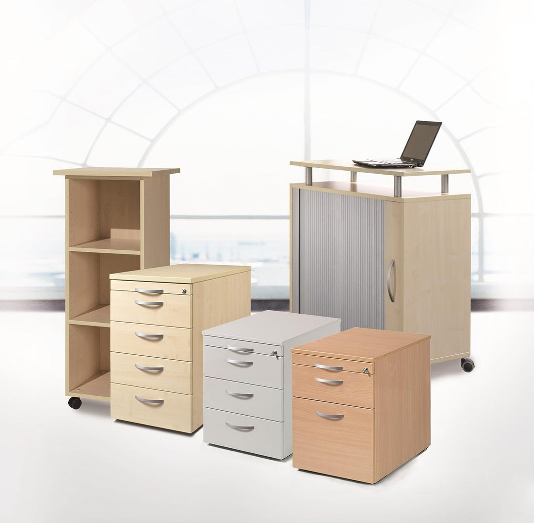 Gera Möbel S-530900-K Container-Einrichtungs-Set Venedig für Kunststoffschubfächer, schwarz