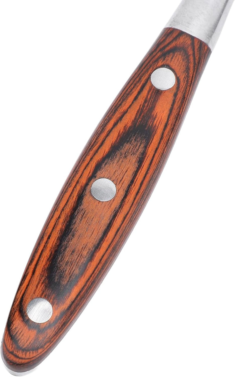 Fleischgabel, Tranchiergabel, Edelstahl, Fleisch-Serviergabel, Grillgabel mit Holzgriff, für Küche,