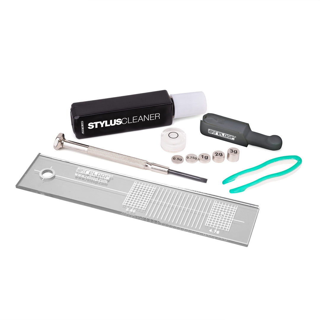 Reloop Turntable Cartridge Mount &amp; Gauge Set - All-in-One Set zum Einstellen, Justieren und Reinigen