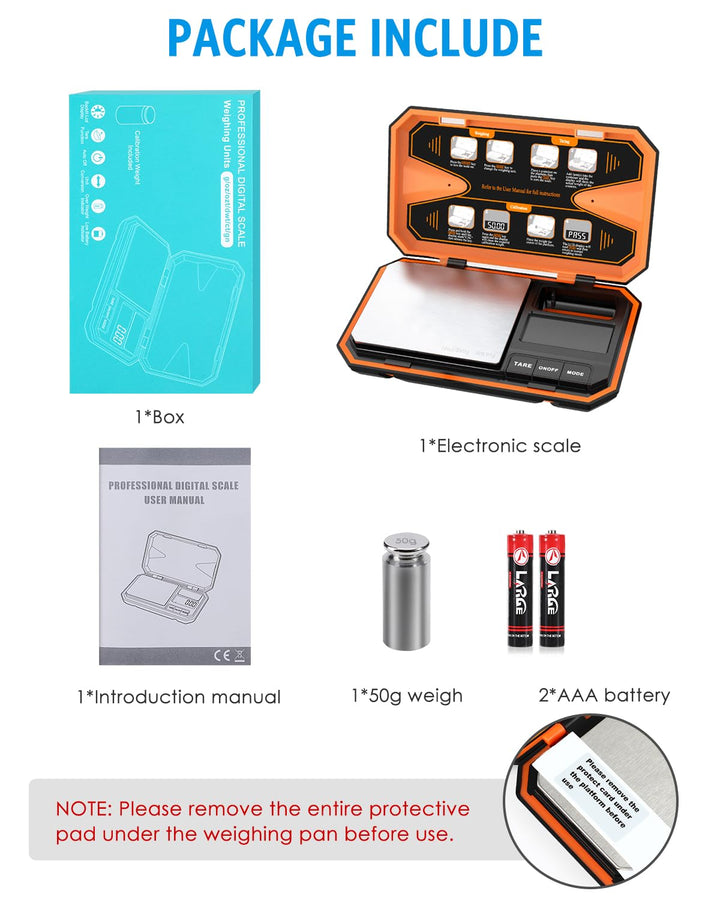Brifit Feinwaage 0.01g, Waage Küche 500g / 0.01g Taschenwaage, Grammwaage, Digital Feinwaage mit EIN