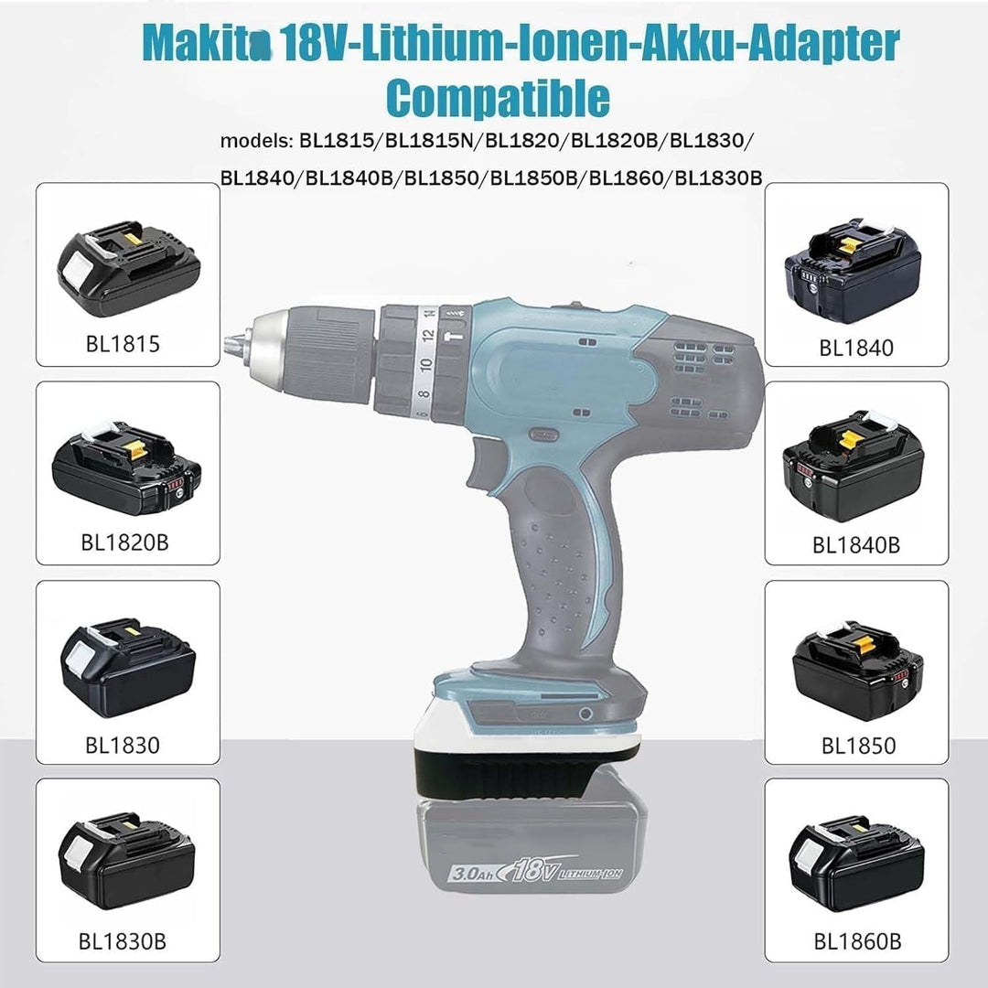 MAKB18G Akku Adapter für Makita 18V LXT Batterie BL1815 BL1820 BL1830 BL1840B, als Ersatz für den Ak