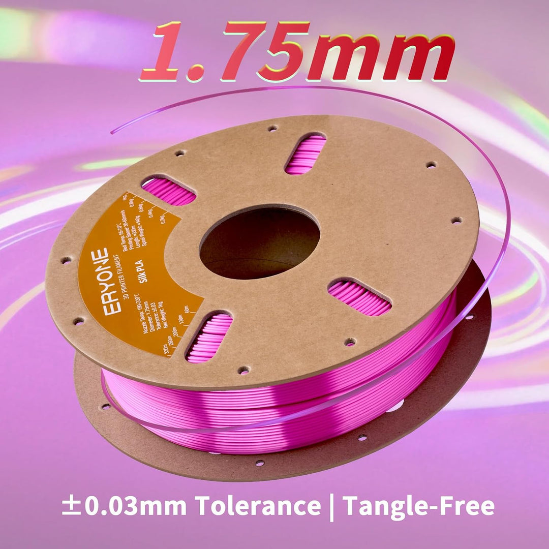 ERYONE Silk PLA Filament 1.75 mm, 3D Drucker Filament PLA Silk,+/- 0.03 mm, 1 kg/Spule, Seiden PLA R