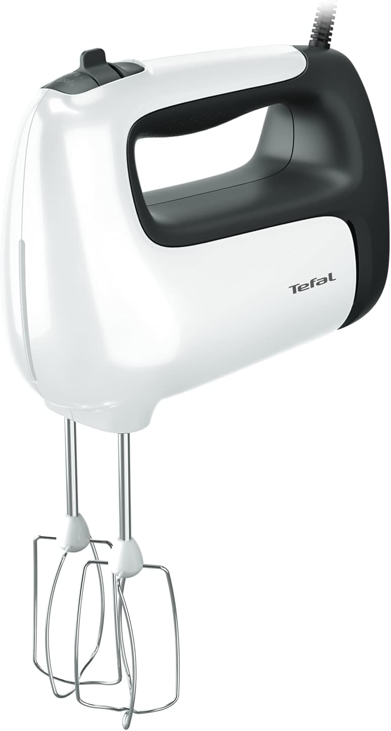 Tefal HT4601 Prep'Mix Handmixer, Kunststoff, Stahl, 500 W, Weiss/Graphit