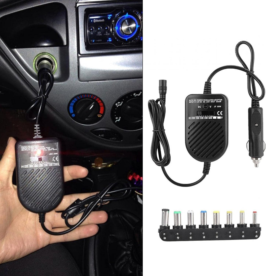 Auto - KFZ - Netzteil - 80 W - 8 Adapter - universell - für Laptop - Notebook - UVM - Adapterstecker
