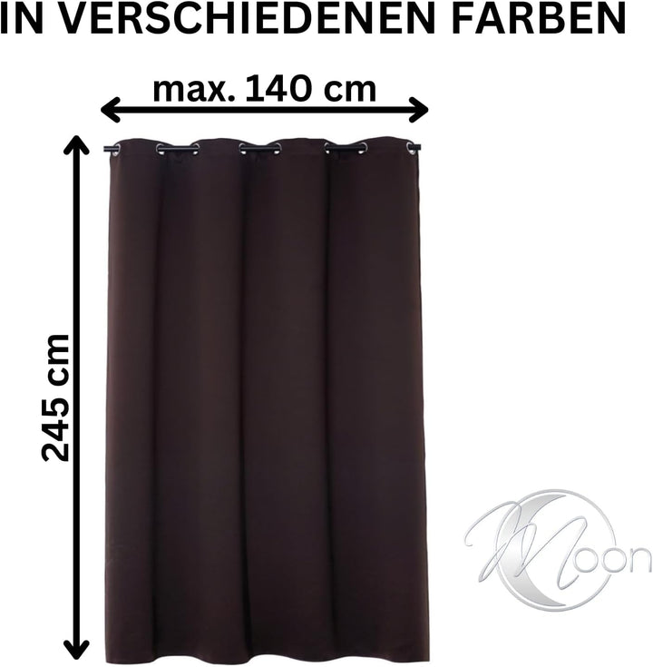 PremiumShop321 2er Pack Verdunklungsvorhang Gardinen mit Ösen, Blickdicht 140x245 cm Vorhang Verdunk