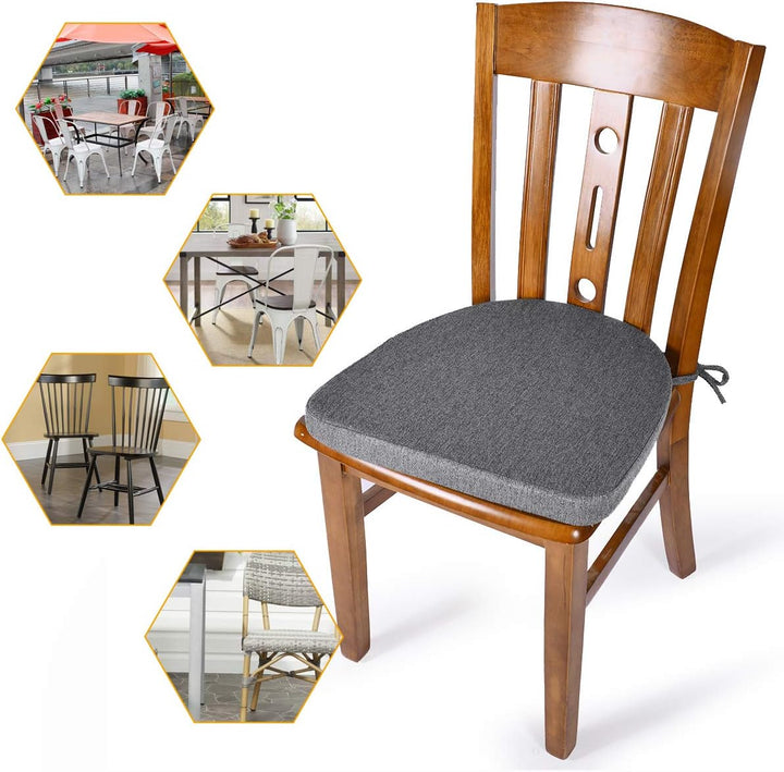 TANYOO 2er Set Sitzkissen Stuhl Waschbares Stuhlkissen mit Bindeband 43 * 41cm Rutschfestes Sitzpols
