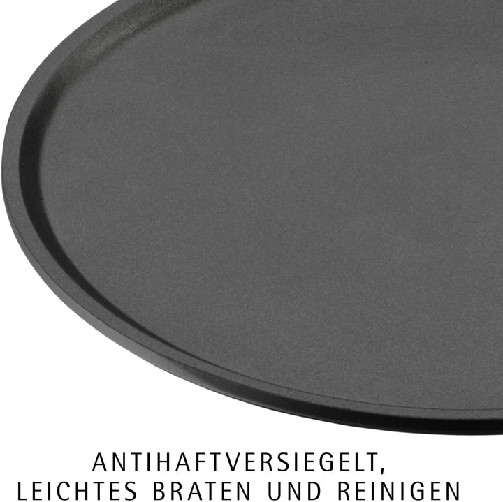 WMF Devil Crepe Pfanne Induktion 27 cm, Crepes Pfanne, Pfannkuchenpfanne mit Teigverteiler und Holzs