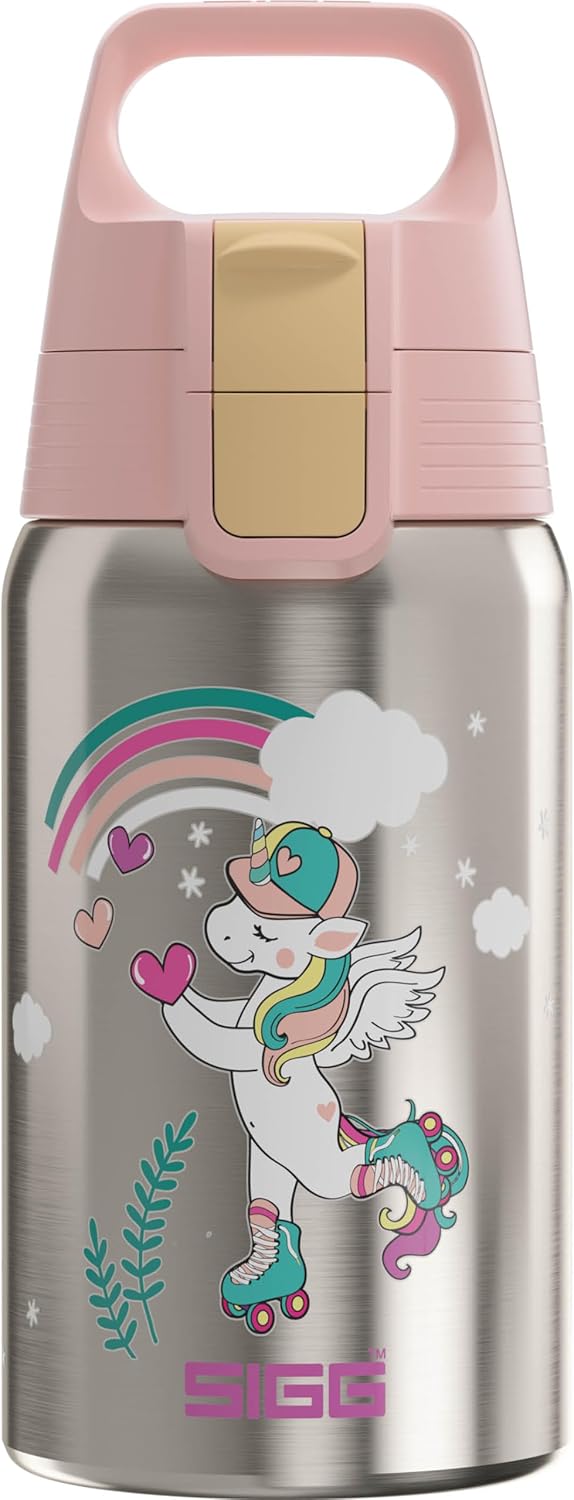 SIGG - Edelstahl Trinkflasche Kinder - Shield One - Für Kohlensäurehaltige Getränke Geeignet - Ausla