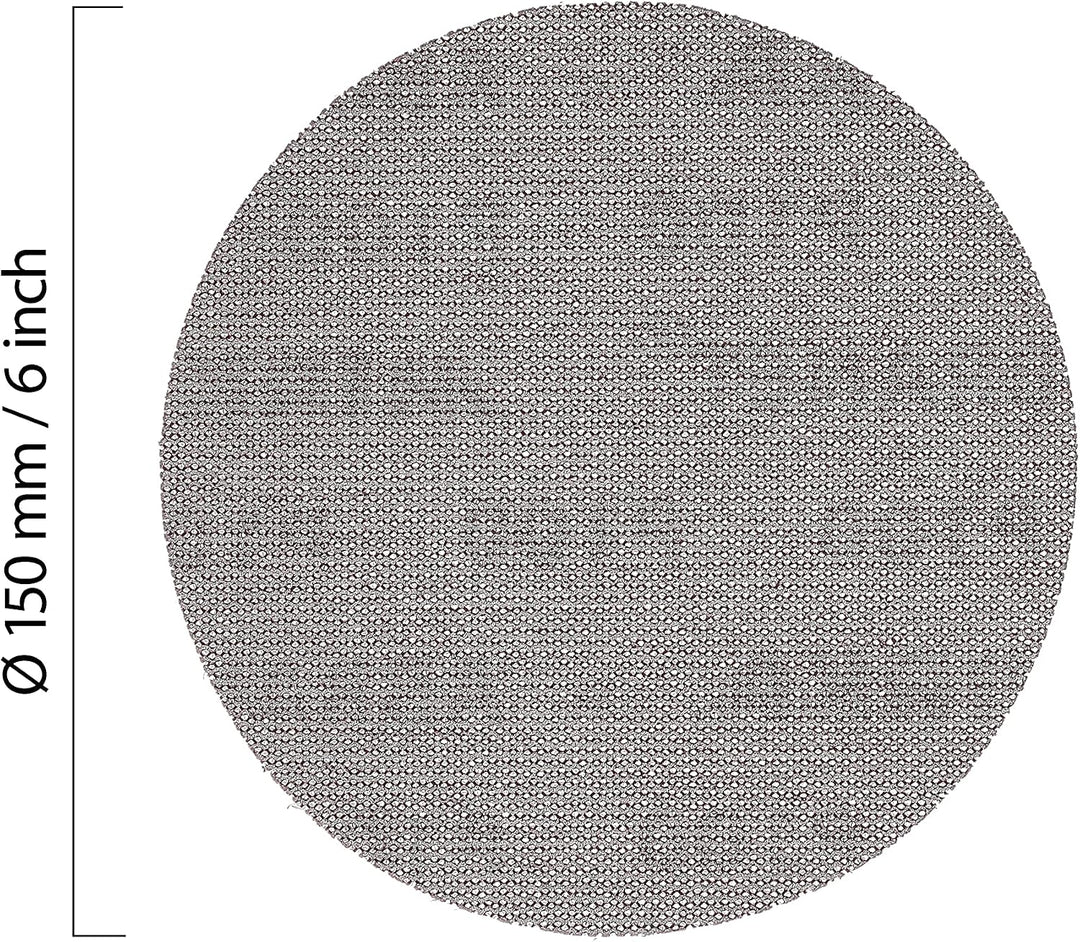 50x MIRKA Haftschleifscheibe ABRANET Grip 150mm K.150 f.HO/Metall/Lack/Ku. P150 Single, P150 Single