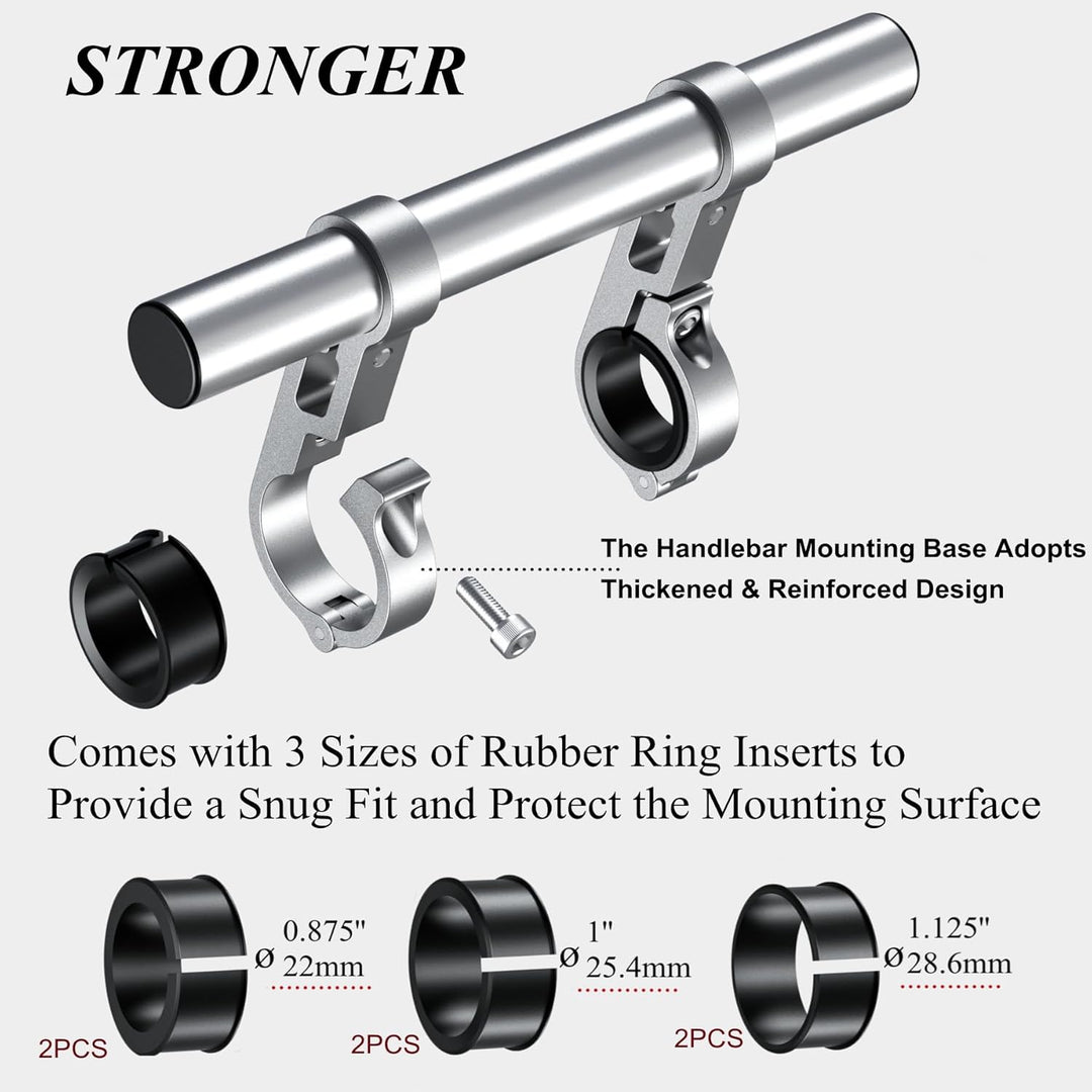 BRCOVAN Aluminiumlegierung Lenker Erweiterung für Fahrrad & Motorrad, Lenkerverlängerung mit Doppelt