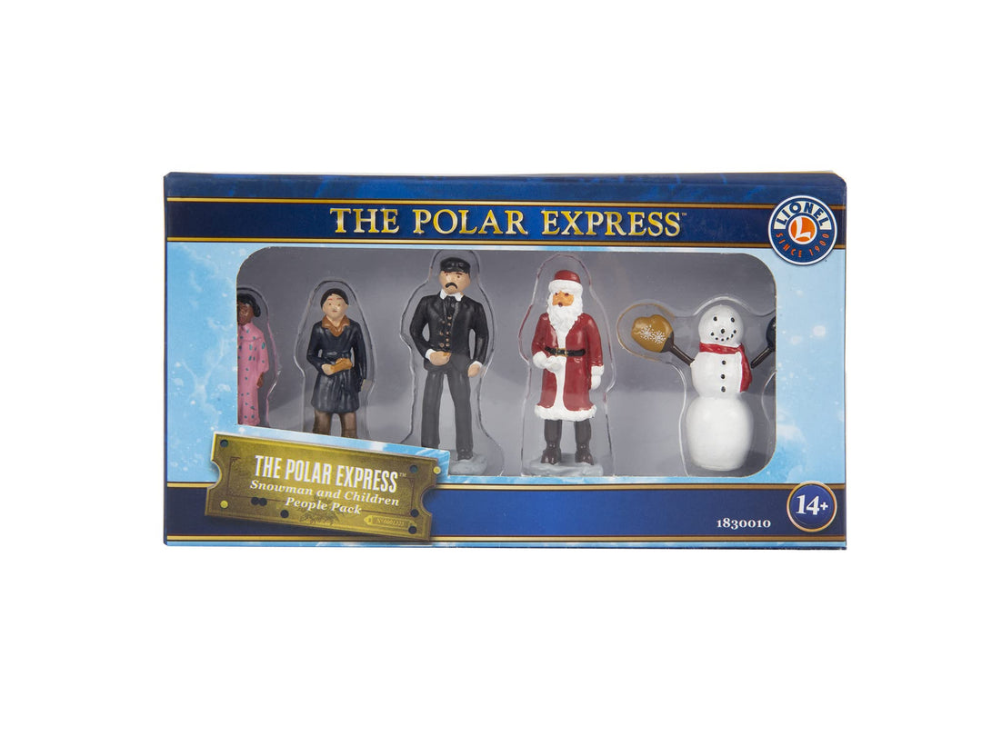 Lionel Trains - The Polar Express Figurines Menschen: Dirigent, Hero Junge/Mädchen, Schneemann, Sant