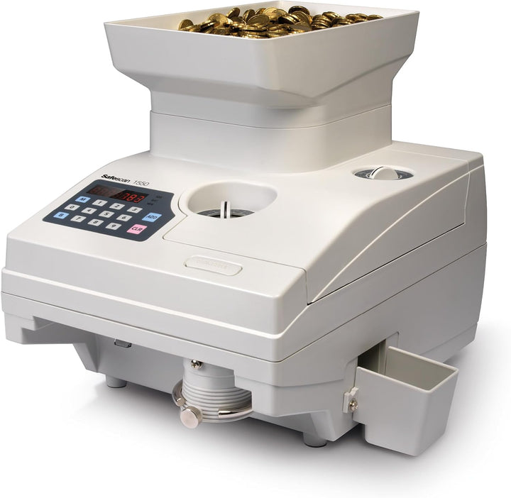 Safescan 1550 HighSpeed Münzzähler zählt schnell sortierte Münzen - Robuste Geldzählmaschine für Mün