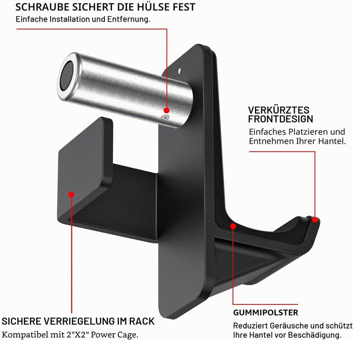 Kipika Sicherheits-Spotter-Arme für 5,1 x 5,1 cm und 7,6 x 7,6 cm Power-Racks mit 1,6 cm und 2,5 cm