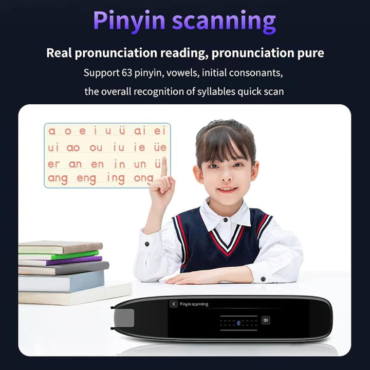 Scan Reader Pen, Text-to-Speech-Gerät für Legasthenie, Online-Sprachübersetzer für 142 Sprachen, Dig
