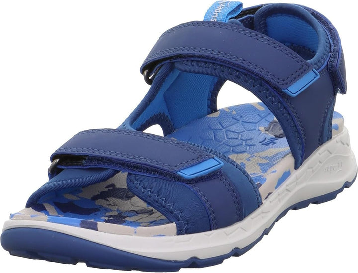 Superfit Jungen Criss Cross Sandale, Blau 8000