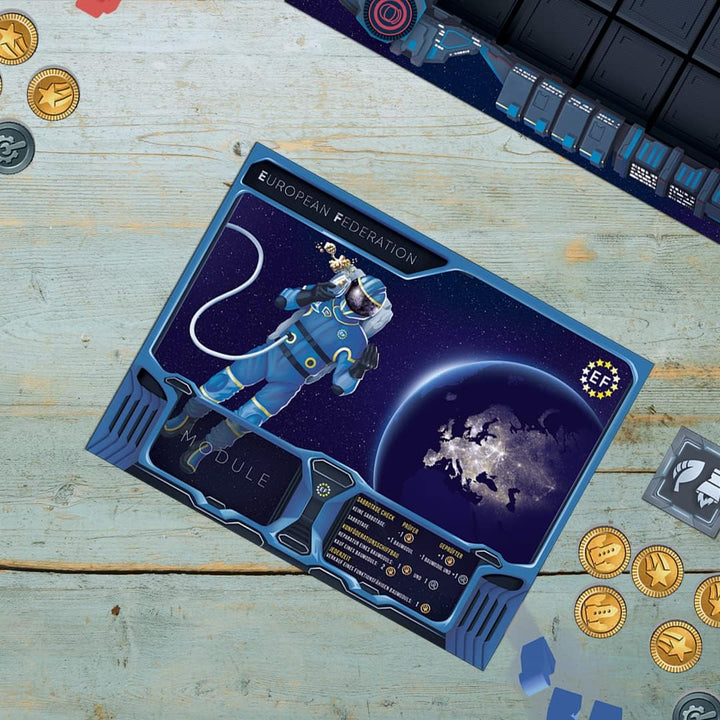 iDventure Escaping Earth Semi-kooperatives Strategiespiel mit Bluff Elementen | 2-4 Spieler | Ab 10+