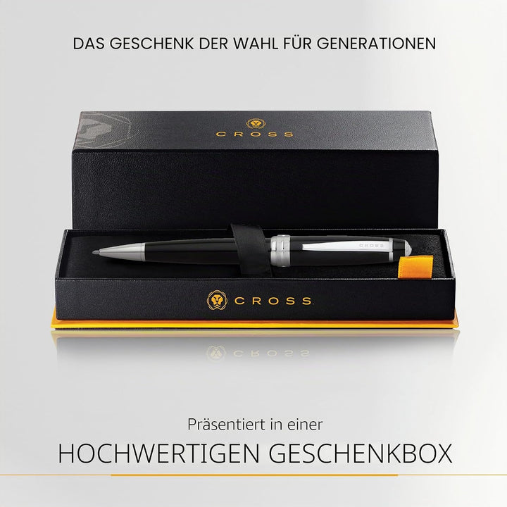 Cross Bailey Kugelschreiber (Drehmechanik, Schreibfarbe schwarz, Strichstärke M, inkl. Premium-Gesch