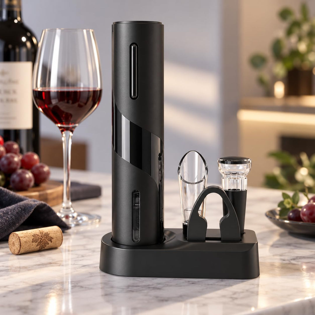 Korkenzieher Elektrisch, USB 5-in-1 Weinöffner-Set, Wiederaufladbar