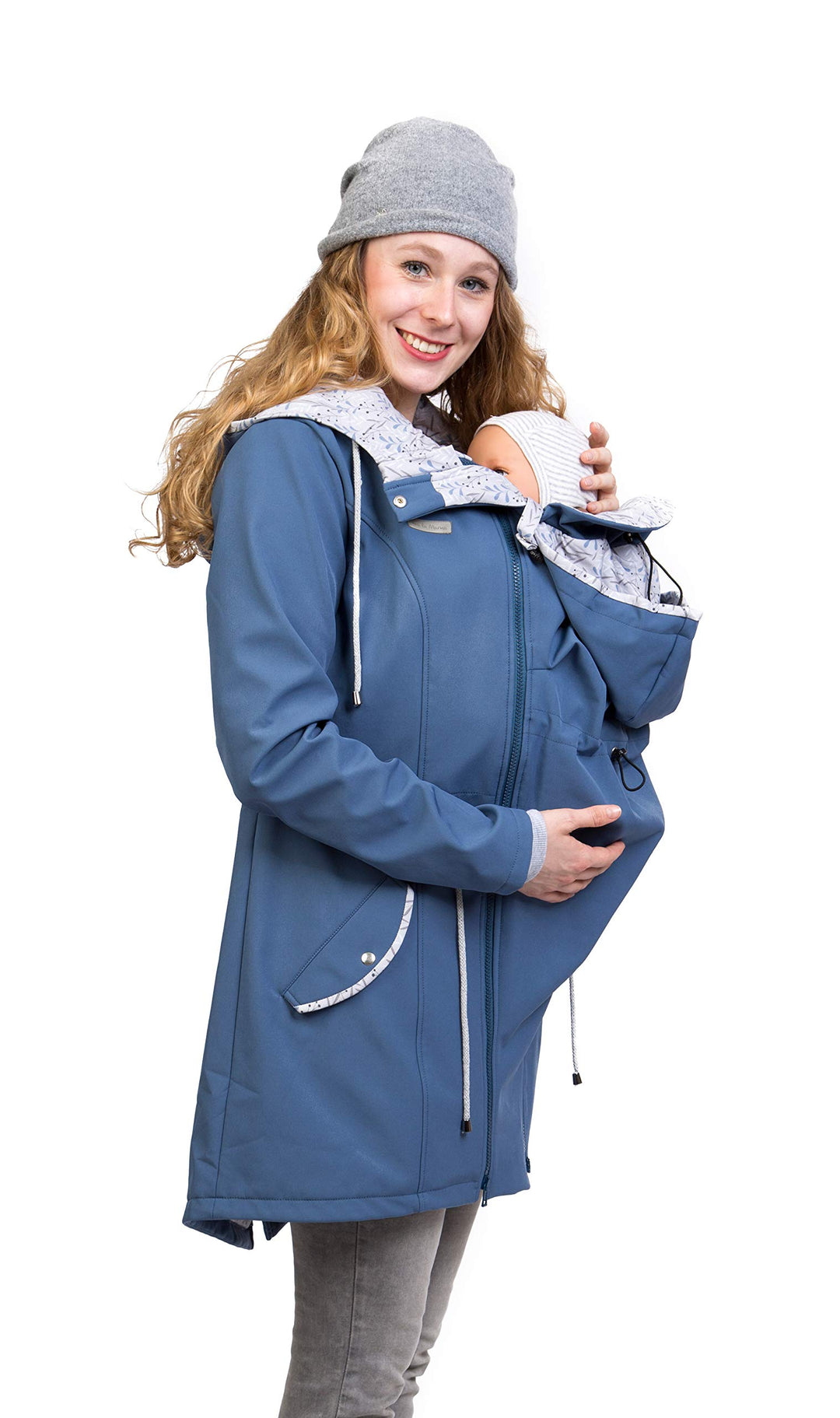 Viva la Mama 4in1 Trageparka für Tragen auf dem Rücken oder der Brust, Allwetter Softshell - PINA M