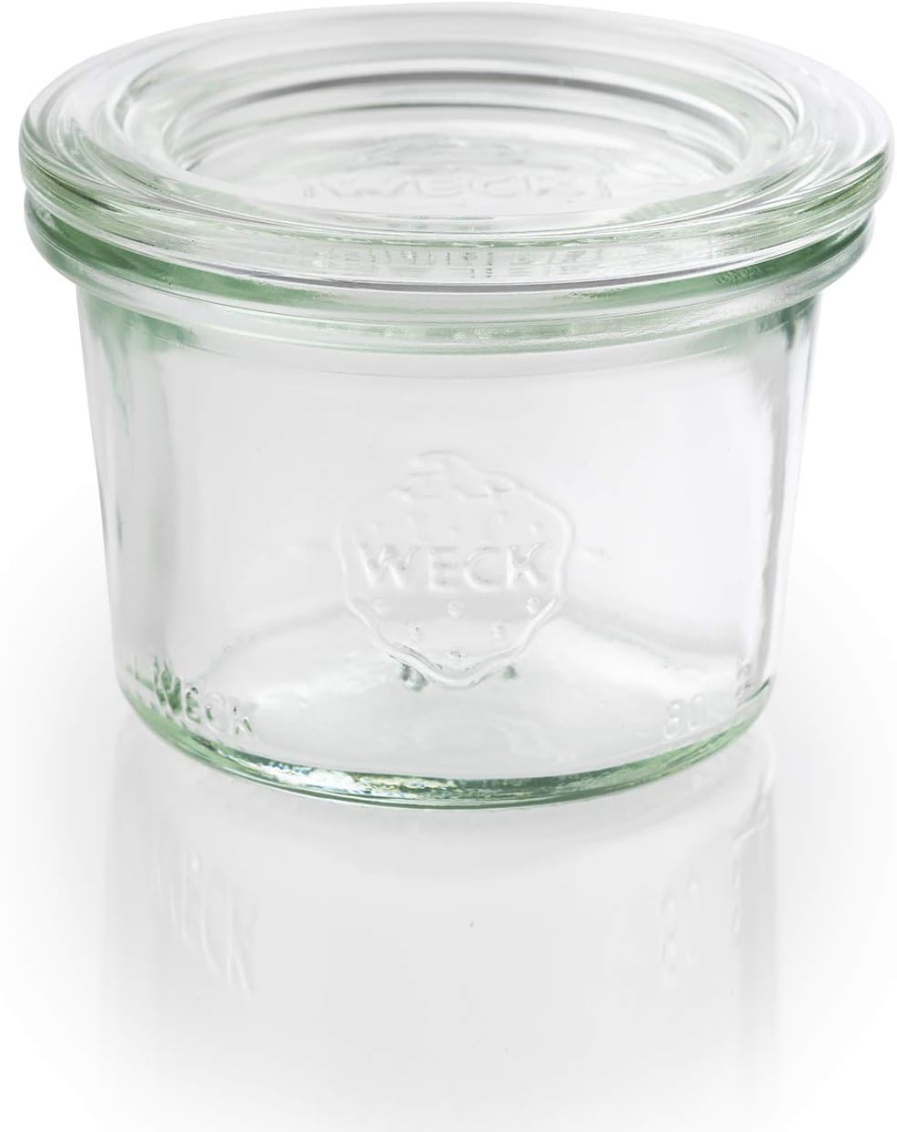 APS 12 Original WECK Gläser 80 ml mit Deckel, Ø 6 cm, H: 5,5 cm, Mini-Sturzform mit Glasdeckel, Einm