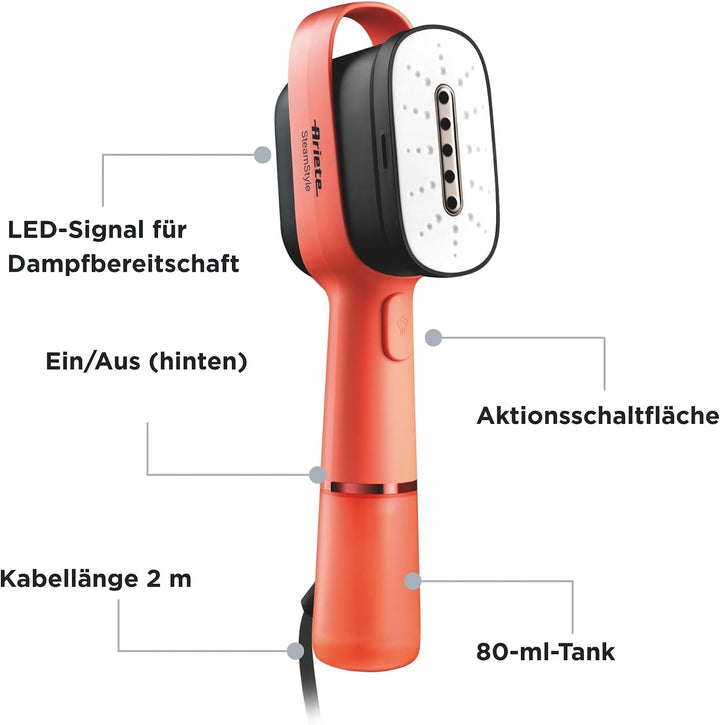 Ariete 4301/02 Steam Style, vertikales Bügeleisen, 1200 W, Dampfstoss 20 g/min, Dampf in 30 Sekunden