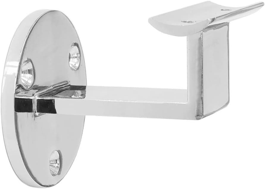 Vivol Edelstahl-Treppengeländer Poliert 120 cm mit 2 Halterungen für innen, 120 cm Mit 2 Halterungen