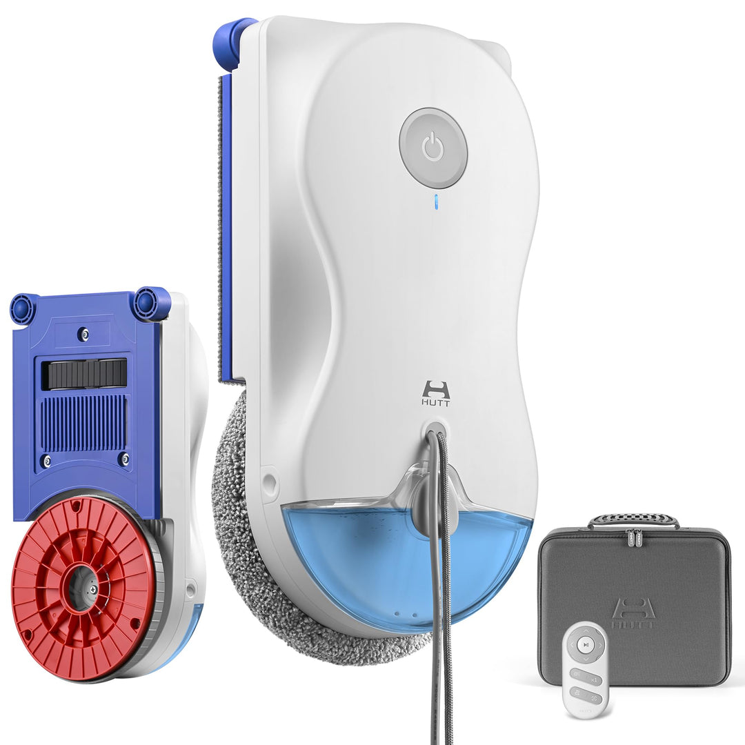 Hutt R10 Fensterputzroboter, Hybrid Nass-Trocken Reinigungssystem mit rotierender Nassreinigung & ra